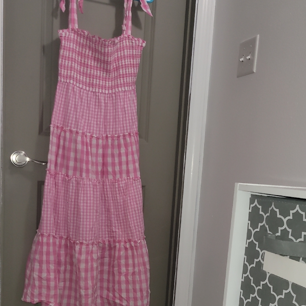 Pink Gingham Women's Dress
